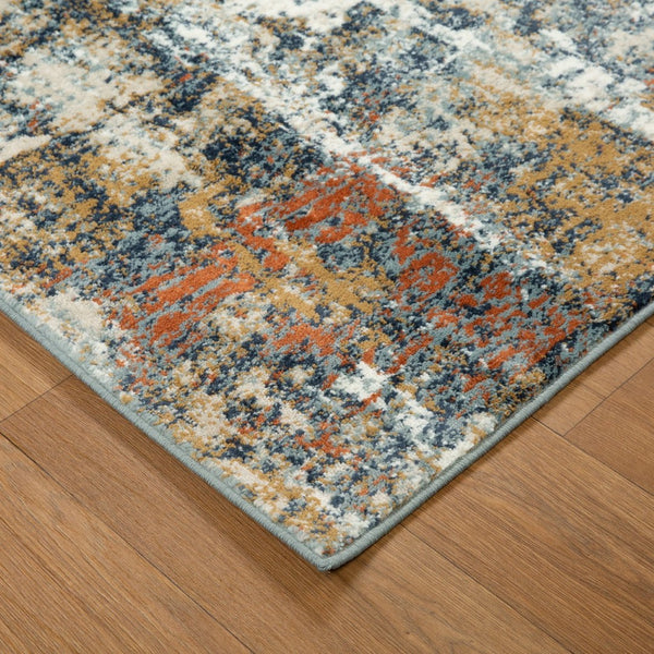 Amer Rugs Allure Contemporary Power-loom Area Rug - Durable, Stylish Design For High-traffic Spaces Ivory Rust Polypropylene Alu140203