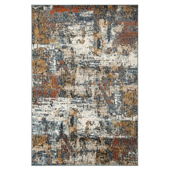 Amer Rugs Allure Contemporary Power-loom Area Rug - Durable, Stylish Design For High-traffic Spaces Ivory Rust Polypropylene Alu140203