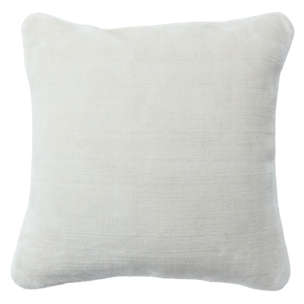 Jaipur Living Jaipur Living Allura Hand Loomed Viscose Pillow Cover with Washed Linen Back Ivory 20" Square PLC102618