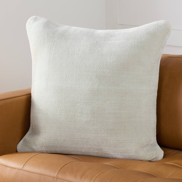 Jaipur Living Jaipur Living Illumine Hand-loomed Viscose Throw Pillow with Linen Back Glam Accent Ivory 24 inches Down PLW103955