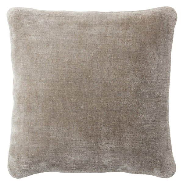 Jaipur Living Jaipur Living Allura Hand Loomed Viscose Pillow Cover with Washed Linen Back Gray 20" Square PLC102619
