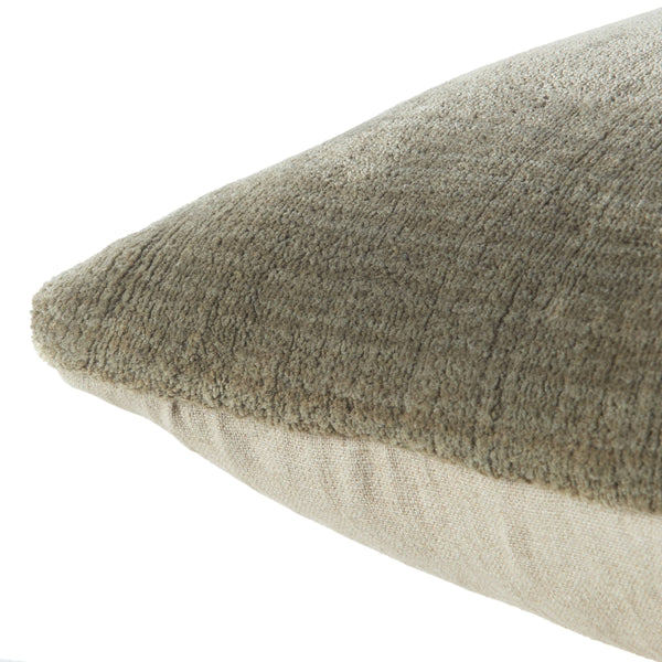 Jaipur Living Jaipur Living Illumine Hand-loomed Viscose Throw Pillow with Linen Back Glam Accent Taupe 20 inches Down PLW104027