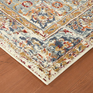 Amer Rugs Allure Classic Medallion Area Rug - Stylish Power-loomed Design For High-traffic Spaces And Comfort Ivory,Navy Blue Polypropylene Alu35176