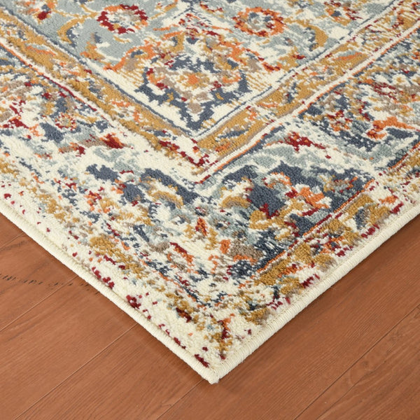 Amer Rugs Allure Classic Medallion Area Rug - Stylish Power-loomed Design For High-traffic Spaces And Comfort Ivory,Navy Blue Polypropylene Alu35176