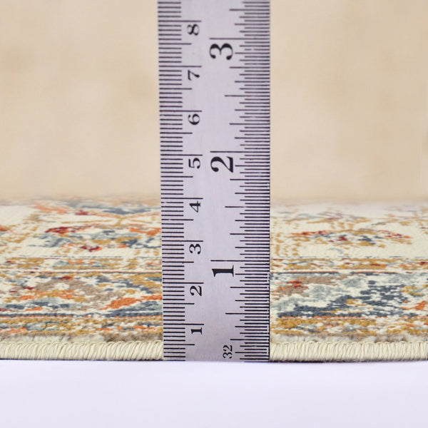 Amer Rugs Allure Classic Medallion Area Rug - Stylish Power-loomed Design For High-traffic Spaces And Comfort Ivory,Navy Blue Polypropylene Alu35176