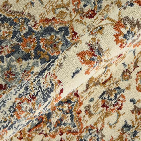 Amer Rugs Allure Classic Medallion Area Rug - Stylish Power-loomed Design For High-traffic Spaces And Comfort Ivory,Navy Blue Polypropylene Alu35176