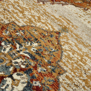 Amer Rugs Allure Classic Medallion Area Rug - Stylish Power-loomed Design For High-traffic Spaces And Comfort Beige,Red Polypropylene Alu40203