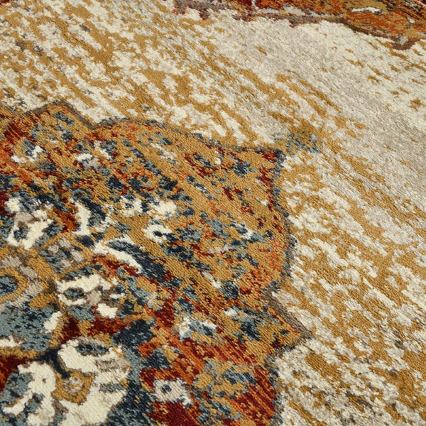 Amer Rugs Allure Classic Medallion Area Rug - Stylish Power-loomed Design For High-traffic Spaces And Comfort Beige,Red Polypropylene Alu40203