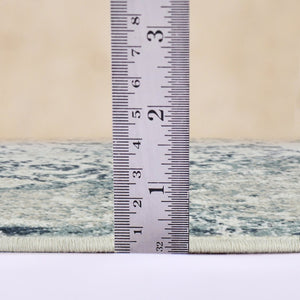 Amer Rugs Allure Classic Medallion Area Rug - Stylish Power-loomed Design For High-traffic Spaces And Comfort Ivory,Blue Polypropylene Alu60203