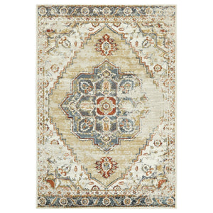 Amer Rugs Allure Classic Medallion Area Rug - Stylish Power-loomed Design For High-traffic Spaces And Comfort Gold,Beige Polypropylene Alu70203