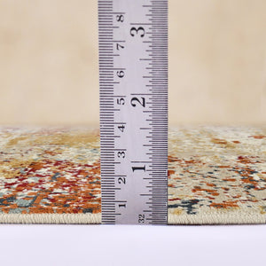 Amer Rugs Allure Contemporary Power-loom Area Rug - Durable, Stylish Design For High-traffic Spaces Ivory,Orange Polypropylene Alu90203