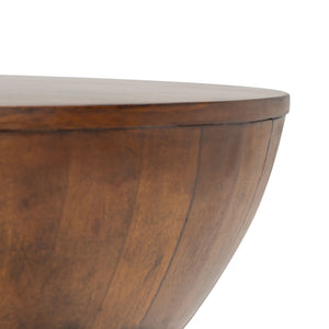 Lailah Round Coffee Table With Solid Bayur Wood Frame And Mdf Okume Top — Timeless, Sturdy Centerpiece