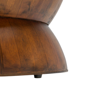 Lailah Round Coffee Table With Solid Bayur Wood Frame And Mdf Okume Top — Timeless, Sturdy Centerpiece
