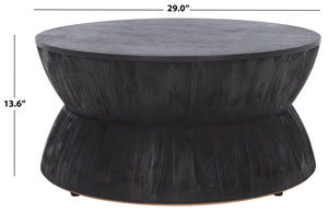 Lailah Round Coffee Table With Solid Bayur Wood Frame And Mdf Okume Top — Timeless, Sturdy Centerpiece