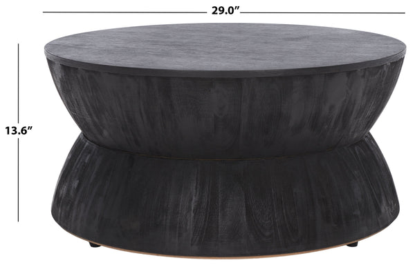 Lailah Round Coffee Table With Solid Bayur Wood Frame And Mdf Okume Top — Timeless, Sturdy Centerpiece