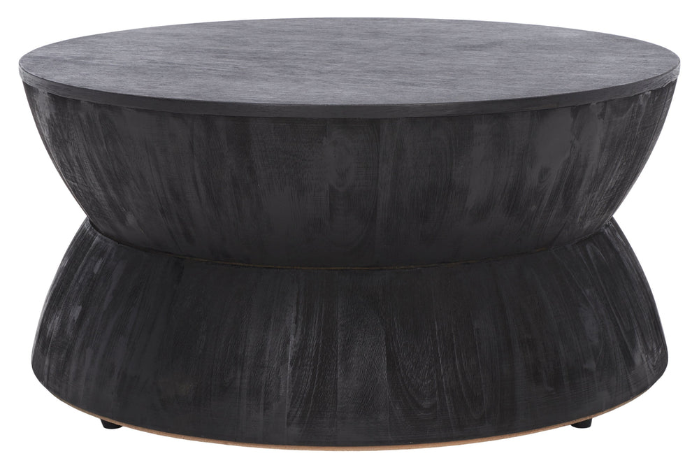 Lailah Round Coffee Table With Solid Bayur Wood Frame And Mdf Okume Top — Timeless, Sturdy Centerpiece