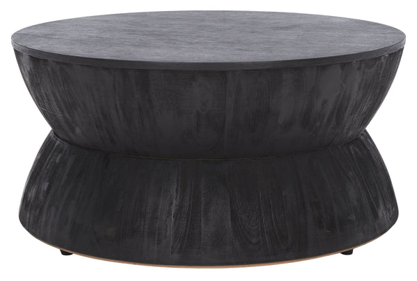 Lailah Round Coffee Table With Solid Bayur Wood Frame And Mdf Okume Top — Timeless, Sturdy Centerpiece