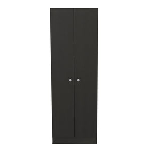 English Elm Multistorage Pantry Cabinet with Five Adjustable Shelves and Double Doors for Organized Storage Black 77.6 L x 17.3 W x 5.1 H B07091964