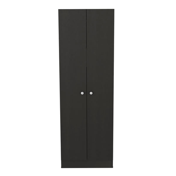 English Elm Multistorage Pantry Cabinet with Five Adjustable Shelves and Double Doors for Organized Storage Black 77.6 L x 17.3 W x 5.1 H B07091964