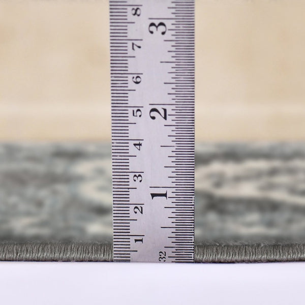 Amer Rugs Alexandria Classic Bordered Power-loom Rug - Durable Comfort In Contemporary Farmhouse Design Steel Blue Polypropylene Alx100203