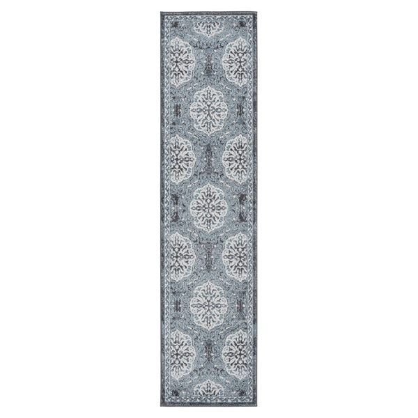 Amer Rugs Alexandria Classic Bordered Power-loom Rug - Durable Comfort In Contemporary Farmhouse Design Steel Blue Polypropylene Alx1026103