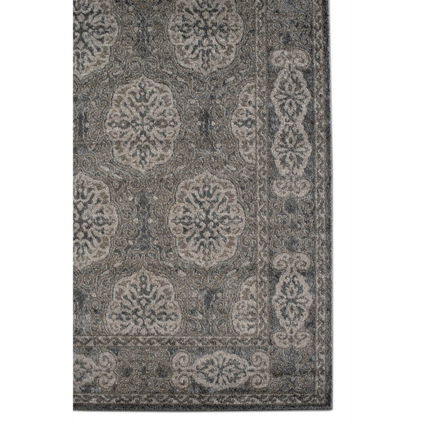 AMER Rugs Alexandria Banbury ALX-11 Power-Loomed Machine Made Polypropylene Transitional Bordered Rug Walnut 6'7" x 6'7"R