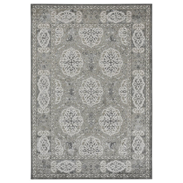 Amer Rugs Alexandria Classic Bordered Power-loom Rug - Durable Comfort In Contemporary Farmhouse Design Walnut Polypropylene Alx115176