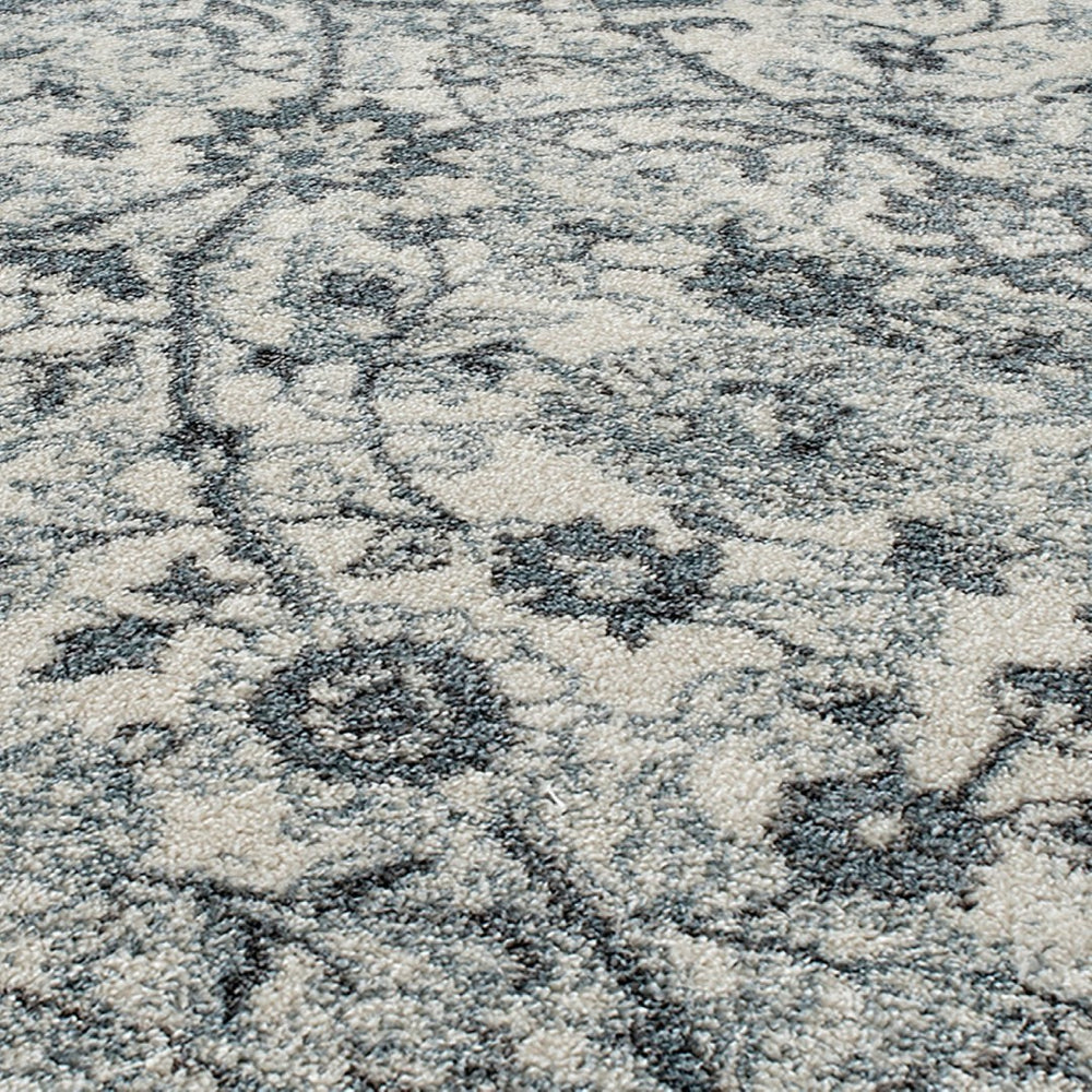 Amer Rugs Alexandria Classic Floral Power-loom Area Rug - Elevate Your Home With Timeless Style And Comfort Light Blue Polypropylene Alx240406