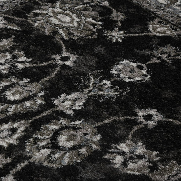 Amer Rugs Alexandria Classic Bordered Power-loom Rug - Durable Comfort In Contemporary Farmhouse Design Black,Ivory Polypropylene Alx440406