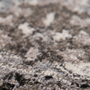 AMER Rugs Alexandria Cheally ALX-44 Power-Loomed Machine Made Polypropylene Transitional Bordered Rug Black 6'7" x 6'7"R