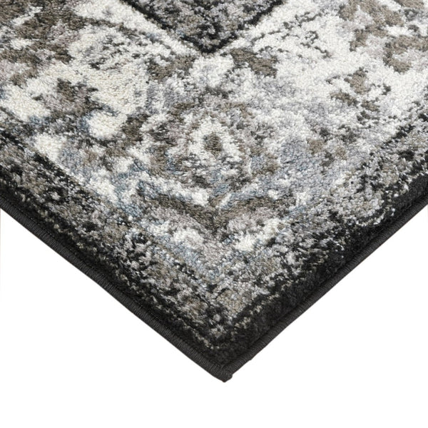 Amer Rugs Alexandria Classic Bordered Power-loom Rug - Durable Comfort In Contemporary Farmhouse Design Black,Ivory Polypropylene Alx440406