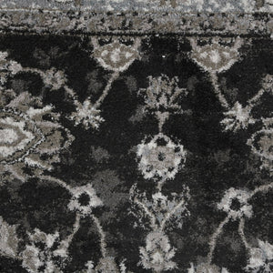 Amer Rugs Alexandria Classic Bordered Power-loom Rug - Durable Comfort In Contemporary Farmhouse Design Black,Ivory Polypropylene Alx440406