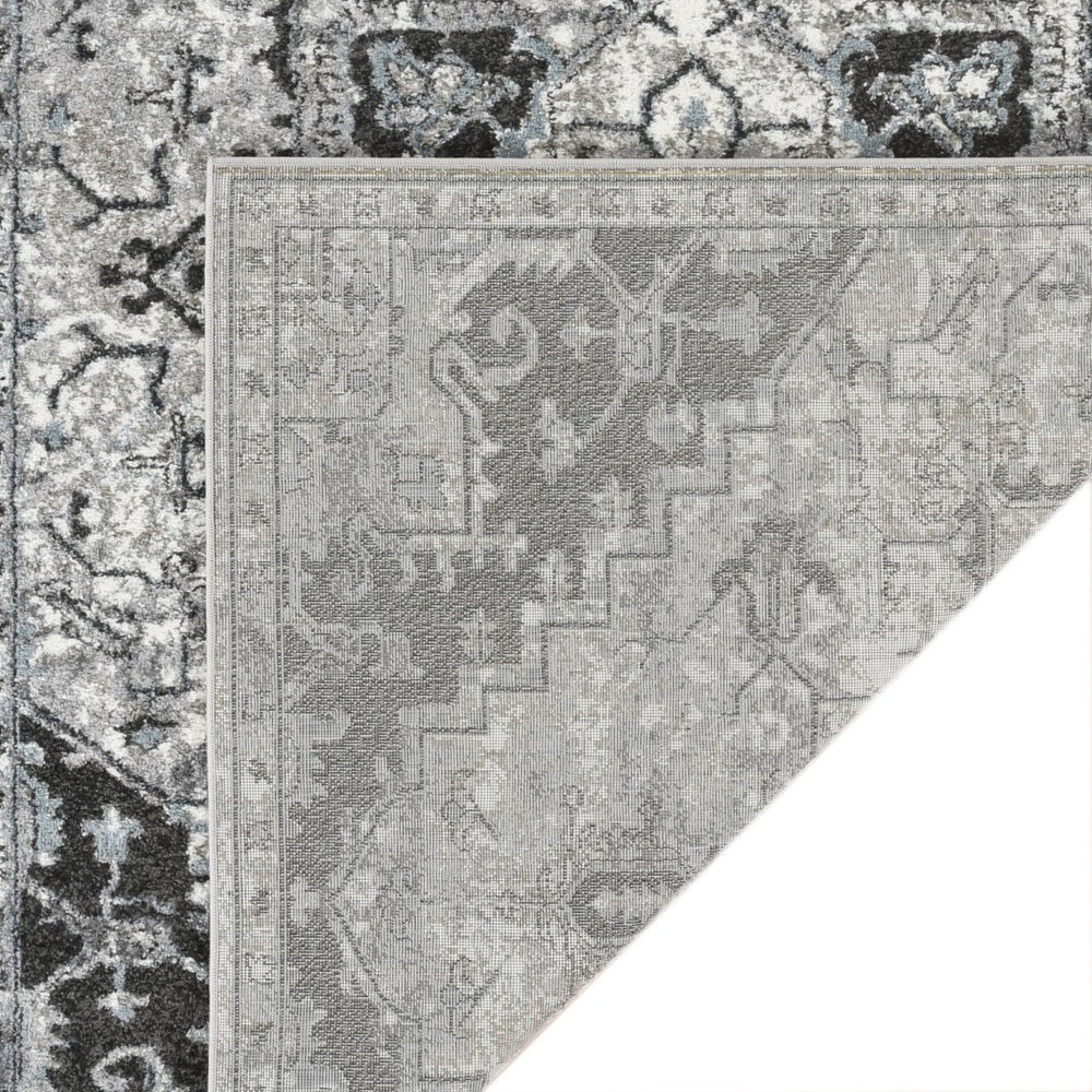 Amer Rugs Alexandria Contemporary Medallion Power-loomed Area Rug In Elegant Colors For Modern Home Décor Ivory,Gray Polypropylene Alx495176