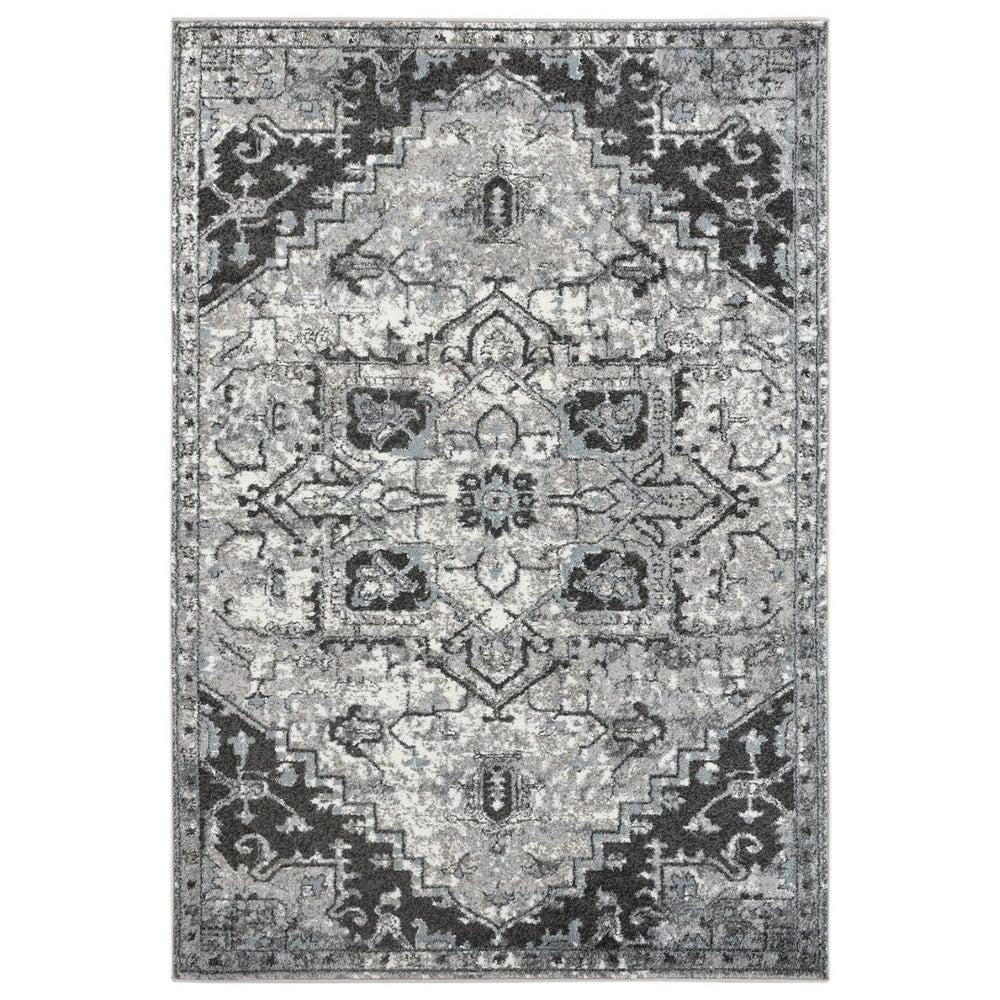Amer Rugs Alexandria Contemporary Medallion Power-loomed Area Rug In Elegant Colors For Modern Home Décor Ivory,Gray Polypropylene Alx495176