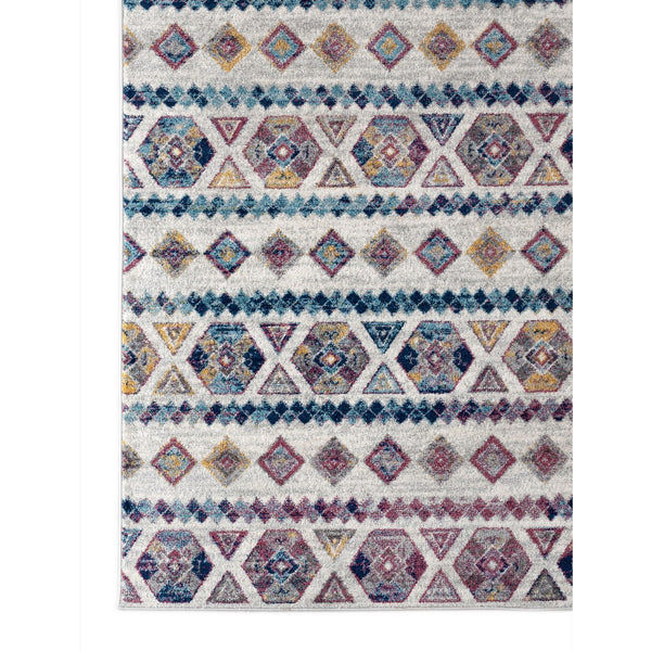 AMER Rugs Alexandria Tijera ALX-80 Power-Loomed Machine Made Polypropylene Transitional Geometric Rug Multicolor 6'7" x 6'7"R