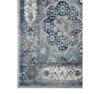 AMER Rugs Alexandria Loftus ALX-83 Power-Loomed Machine Made Polypropylene Transitional Bordered Rug Gray 6'7" x 6'7"R