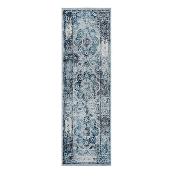 Amer Rugs Alexandria Classic Bordered Power-loom Rug - Durable Comfort In Contemporary Farmhouse Design Gray,Sea Blue Polypropylene Alx8326103