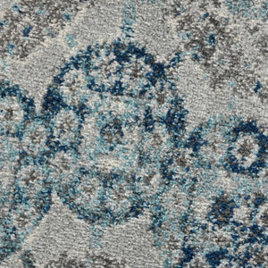 Amer Rugs Alexandria Classic Bordered Power-loom Rug - Durable Comfort In Contemporary Farmhouse Design Gray,Sea Blue Polypropylene Alx830203