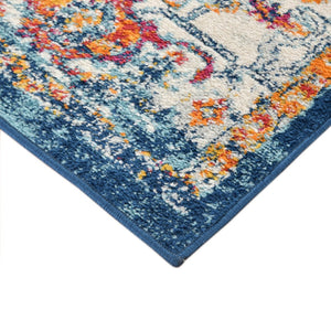 Amer Rugs Alexandria Classic Bordered Power-loom Rug - Durable Comfort In Contemporary Farmhouse Design Navy Polypropylene Alx855176