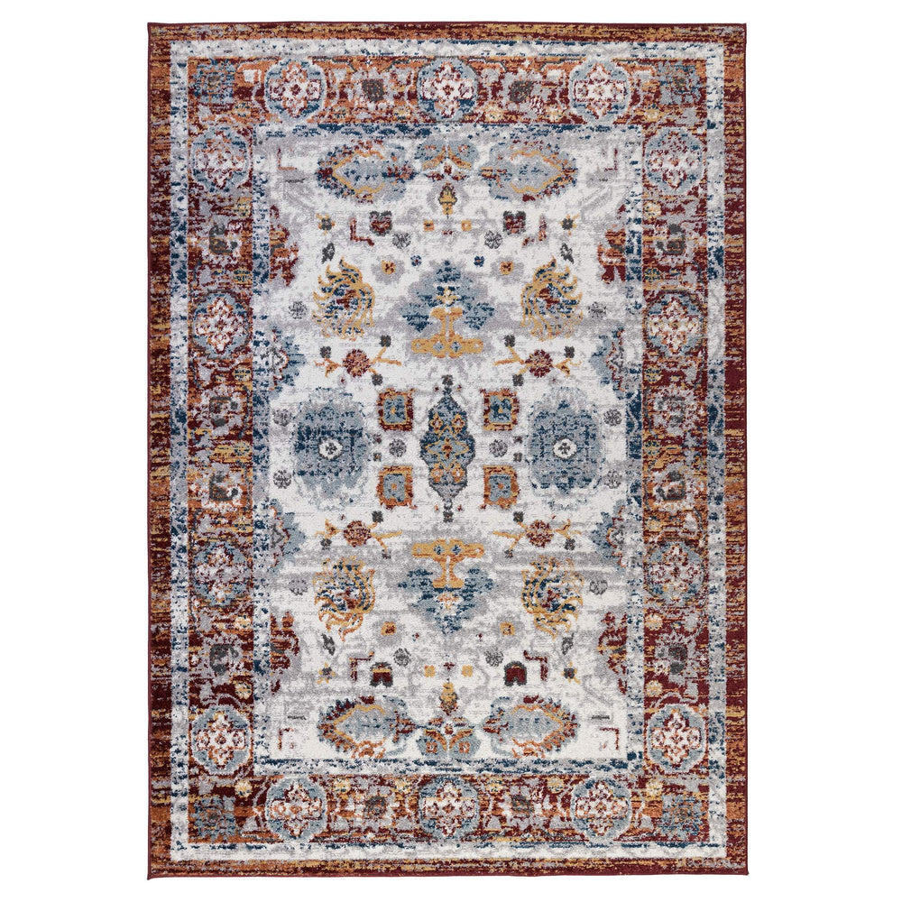 AMER Rugs Alexandria Floral Oriental Polypropylene Area Rug Power Loomed Transitional Home Accent Decor 2' X 3' ALX870203