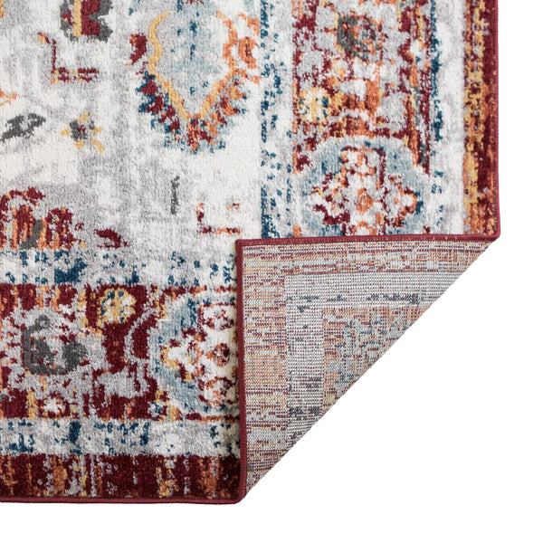 AMER Rugs Alexandria Floral Oriental Polypropylene Area Rug Power Loomed Transitional Home Accent Decor 2' X 6' ALX870206