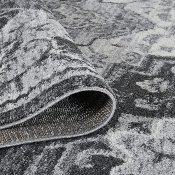 Alexandria Medallion Power Loomed Polypropylene Rug Transitional Style for Living Rooms Hallways