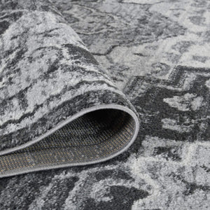 Alexandria Medallion Power Loomed Polypropylene Rug Transitional Style for Living Rooms Hallways