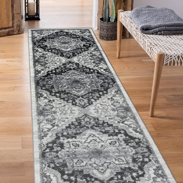 Alexandria Medallion Transitional Polypropylene Rug for Living Rooms and High Traffic Areas