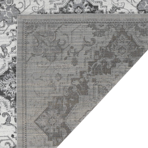 Alexandria Medallion Transitional Polypropylene Rug for Living Rooms and High Traffic Areas