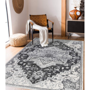AMER Rugs Alexandria Medallion Transitional Polypropylene Rug for Living Rooms and High Traffic Areas 5'1" X 7'6" ALX895176