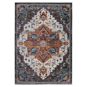 AMER Rugs Alexandria Medallion Polypropylene Area Rug Power Loomed in Turkey for Home Interiors 5'1" X 7'6" ALX915176