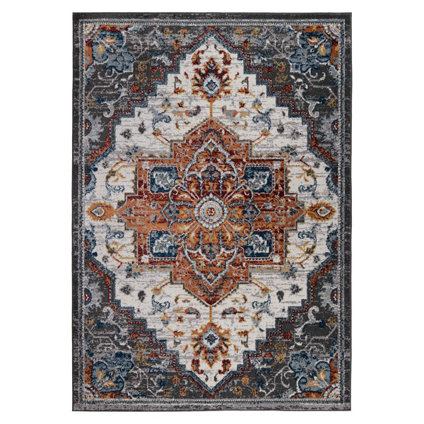 AMER Rugs Alexandria Medallion Polypropylene Area Rug Power Loomed in Turkey for Home Interiors 5'1" X 7'6" ALX915176