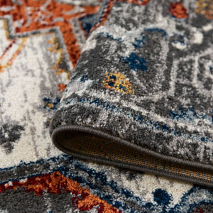 Alexandria Medallion Polypropylene Area Rug Power Loomed in Turkey for Home Interiors