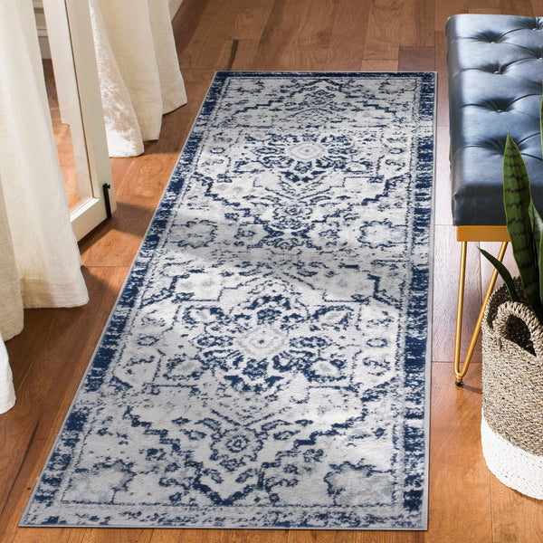 Alexandria Medallion Polypropylene Rug Low Pile Power Loomed for Indoor Home Decor